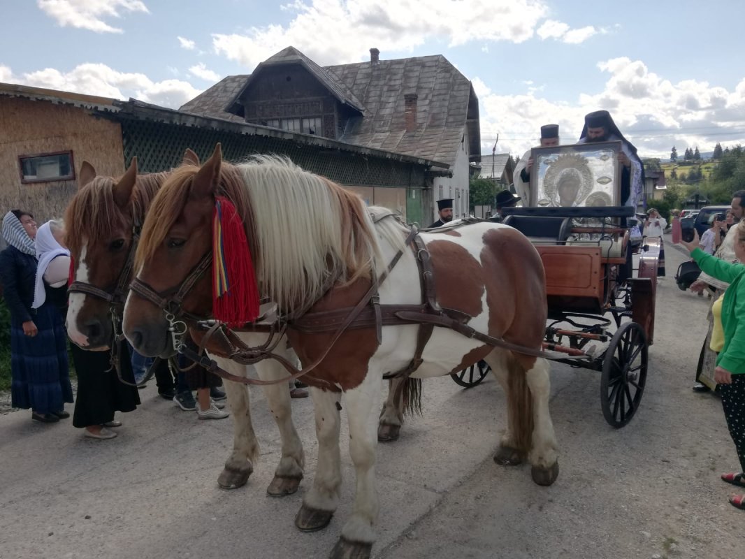 O copie a Icoanei Maicii Domnului „Esfagmeni“-Înjunghiata a fost adusă la Mănăstirea Piatra Tăieturii 179803
