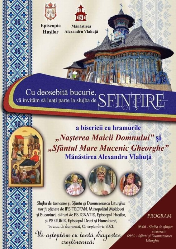 Trei ierarhi vor sfinți mâine frumoasa biserică a Mănăstirii „Alexandru Vlahuță”, Bârlad 182721