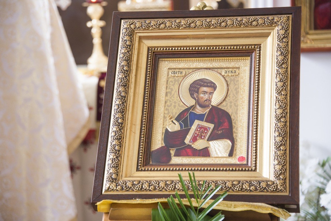 Hram la singura parohie din Iași ce-l are ca ocrotitor pe Sfântul Apostol şi Evanghelist Luca 189044