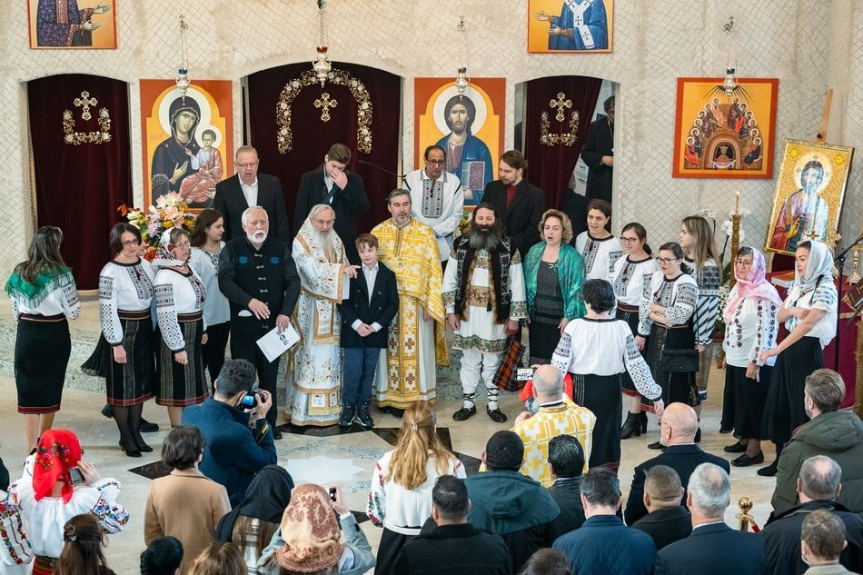 Binecuvântarea lucrărilor la Biserica „Sfântul Voievod Ștefan cel Mare” din Viena 192432