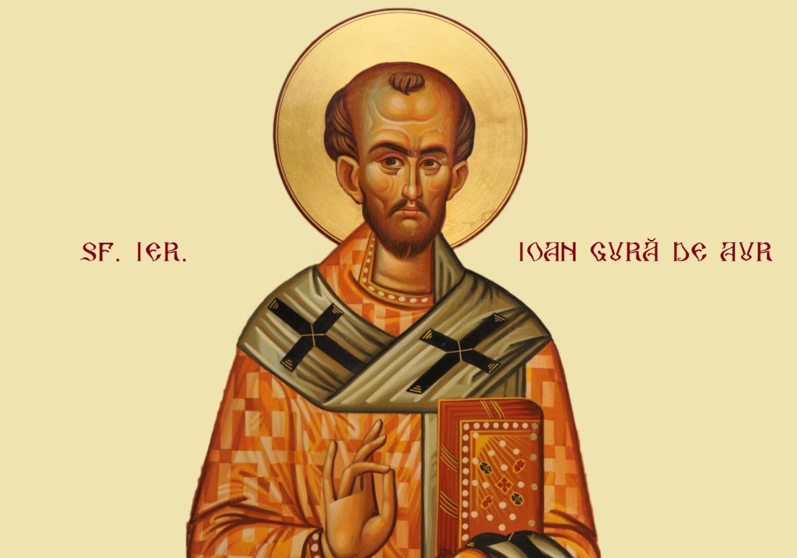 Sfântul Ierarh  Ioan Gură de Aur, Arhiepiscopul Constantinopolului, şi mama sa,  Sfânta Antuza 157332