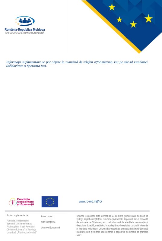 Anunț conferinţă de presă finalizarea proiectului: „Educație pentru dezvoltarea abilităților în domeniile creativitate și producție de ambele părți ale Prutului” 200339