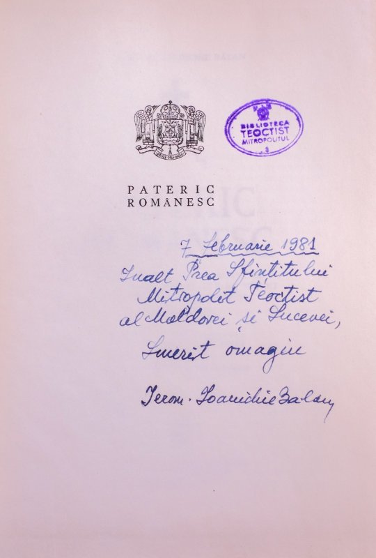 Însemnări luminoase din biblioteca Patriarhului Teoctist 202955