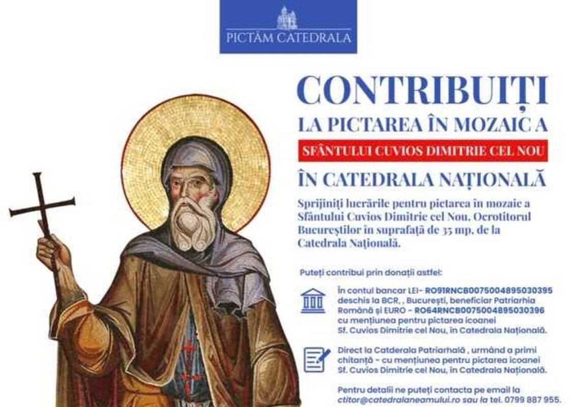 Catedrala Patriarhală sprijină pictarea sfântului ocrotitor în Catedrala Națională 206992