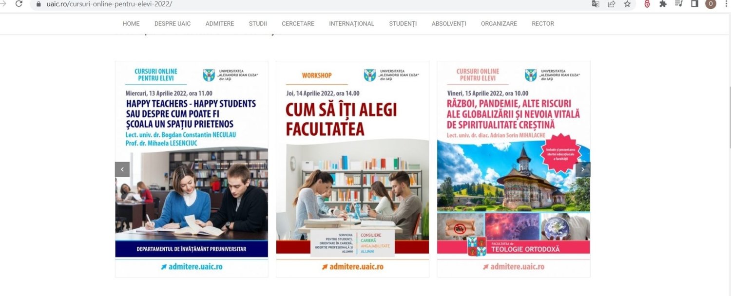 Profesorii UAIC, cursuri online pentru elevi  208402