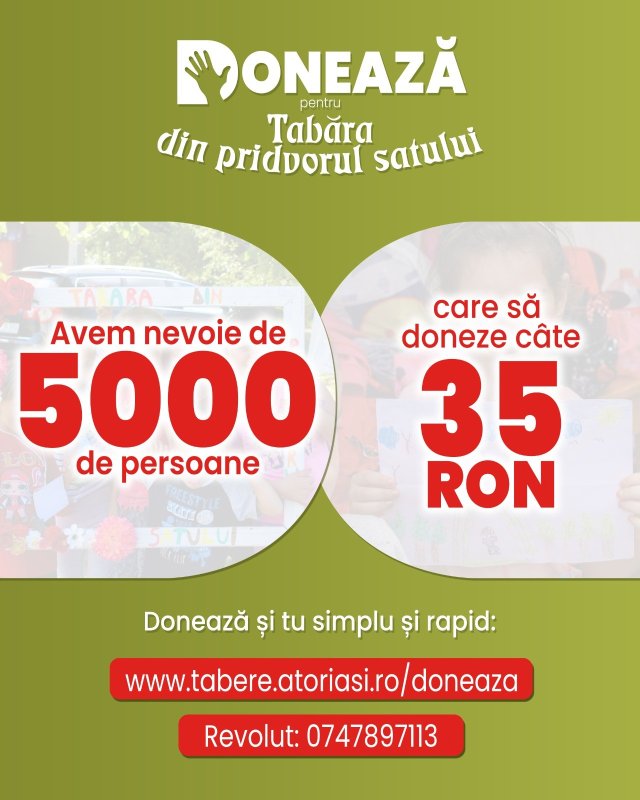 5.000 de copii sunt așteptați în „Tabăra din pridvorul satului” 215226