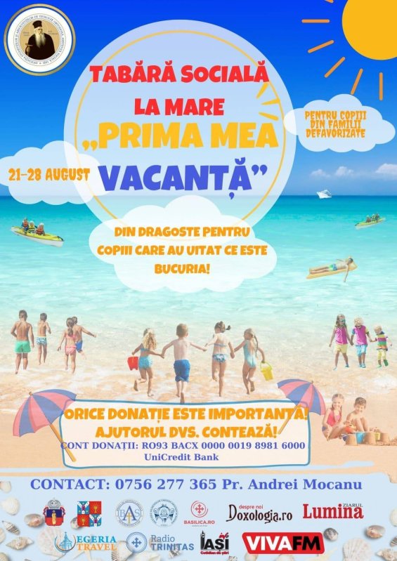 „Prima mea vacanţă” pentru copii defavorizaţi 221881