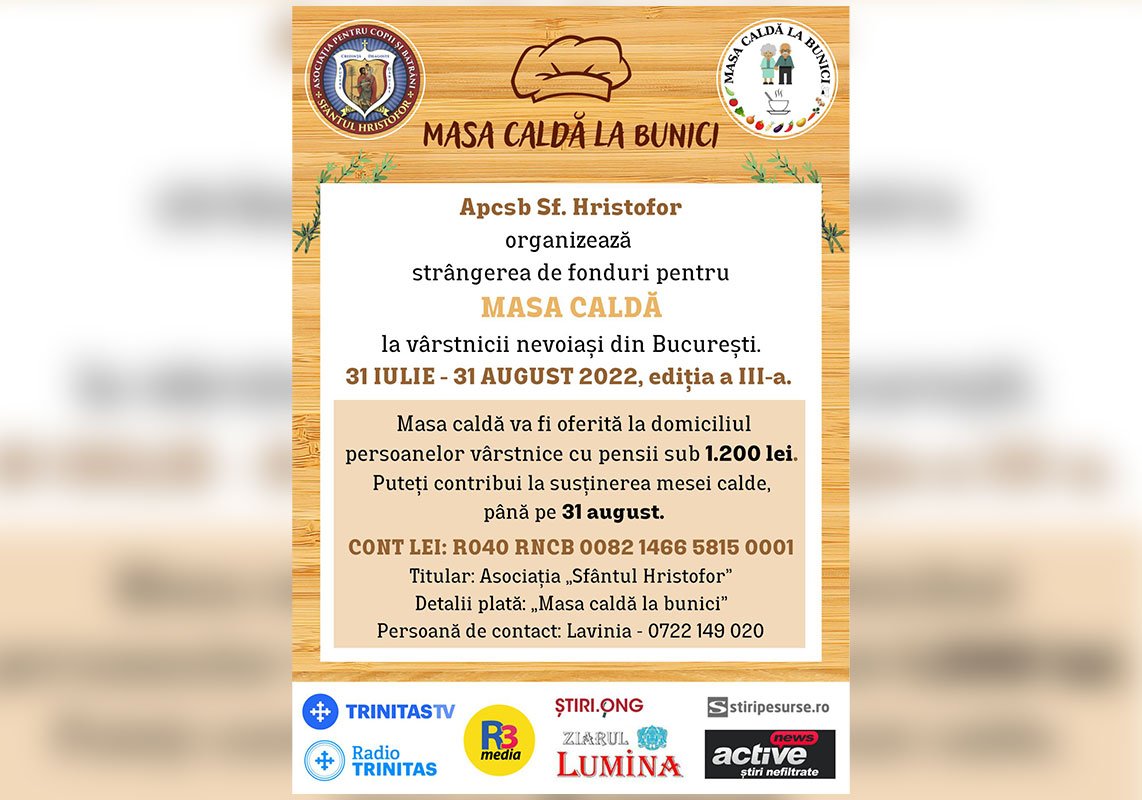 Program social‑filantropic dedicat persoanelor vârstnice nevoiaşe 222230