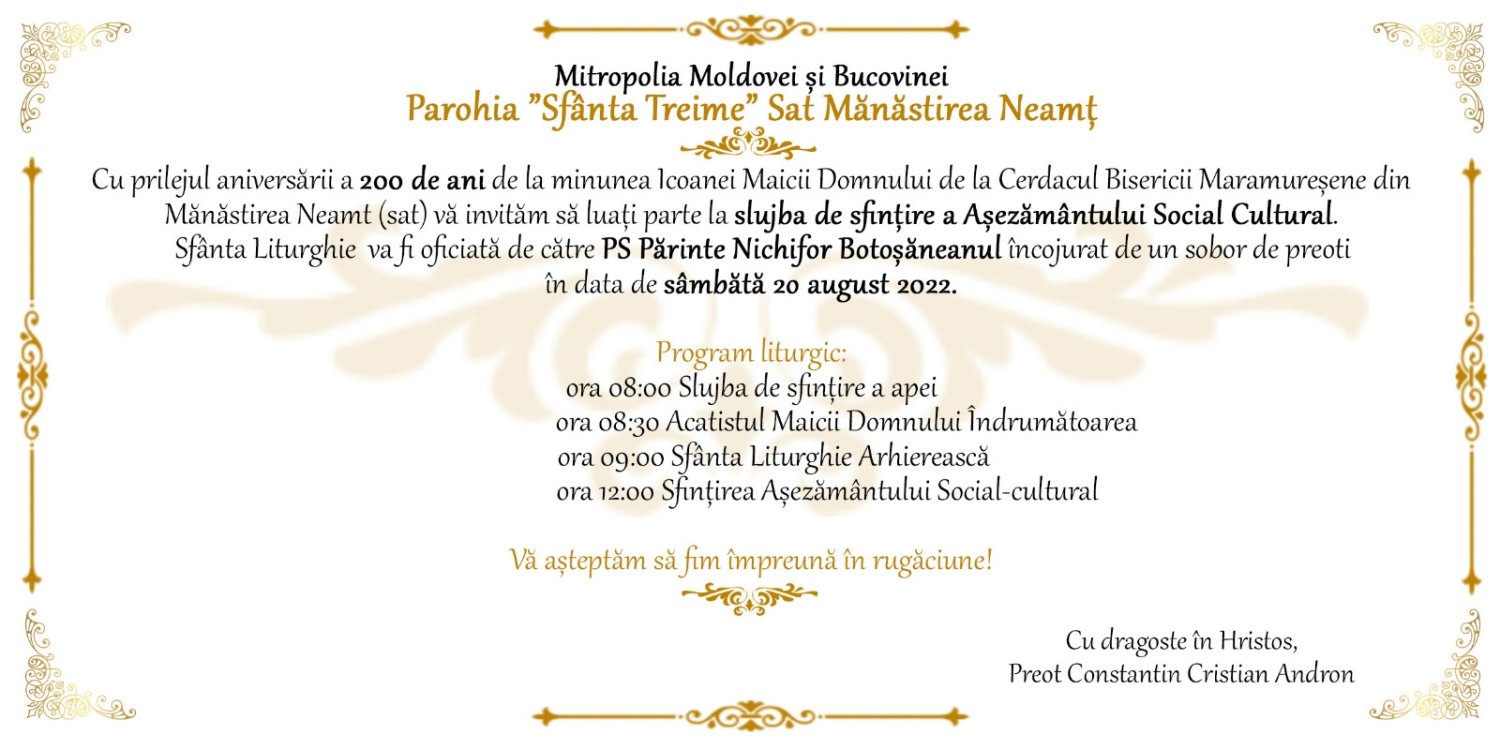 Sfințire de așezământ social în satul Mănăstirea Neamț 223810