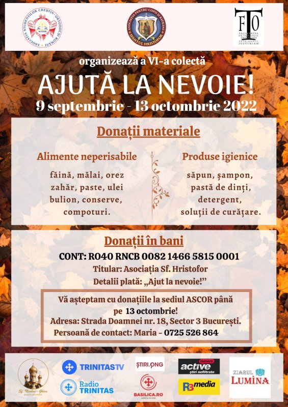 A început colecta umanitară „Ajută la nevoie!” 226119