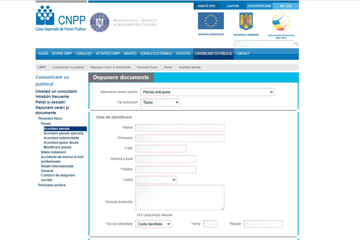 Cereri și formulare pe site-urile instituțiilor 228451