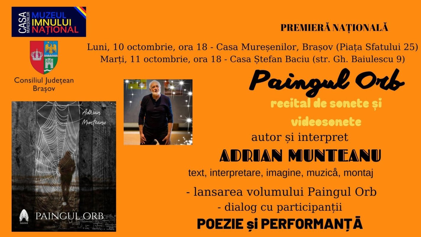 Sonetele lui Adrian Munteanu, în două spectacole 228649