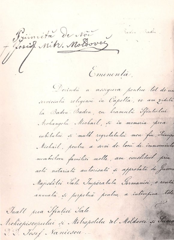 Tradiţie şi continuitate - Sfântul Iosif cel Milostiv şi Domnitorul Mihail Sturdza 228631