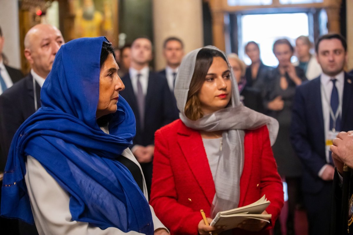 Preşedintele Georgiei a vizitat Mănăstirea Antim din Capitală 229440