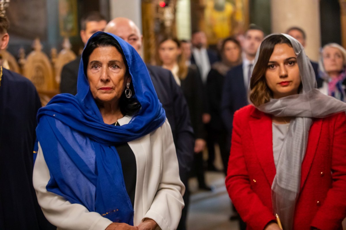 Preşedintele Georgiei a vizitat Mănăstirea Antim din Capitală 229441