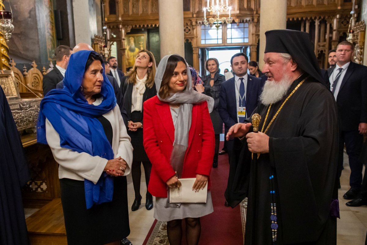 Preşedintele Georgiei a vizitat Mănăstirea Antim din Capitală 229443