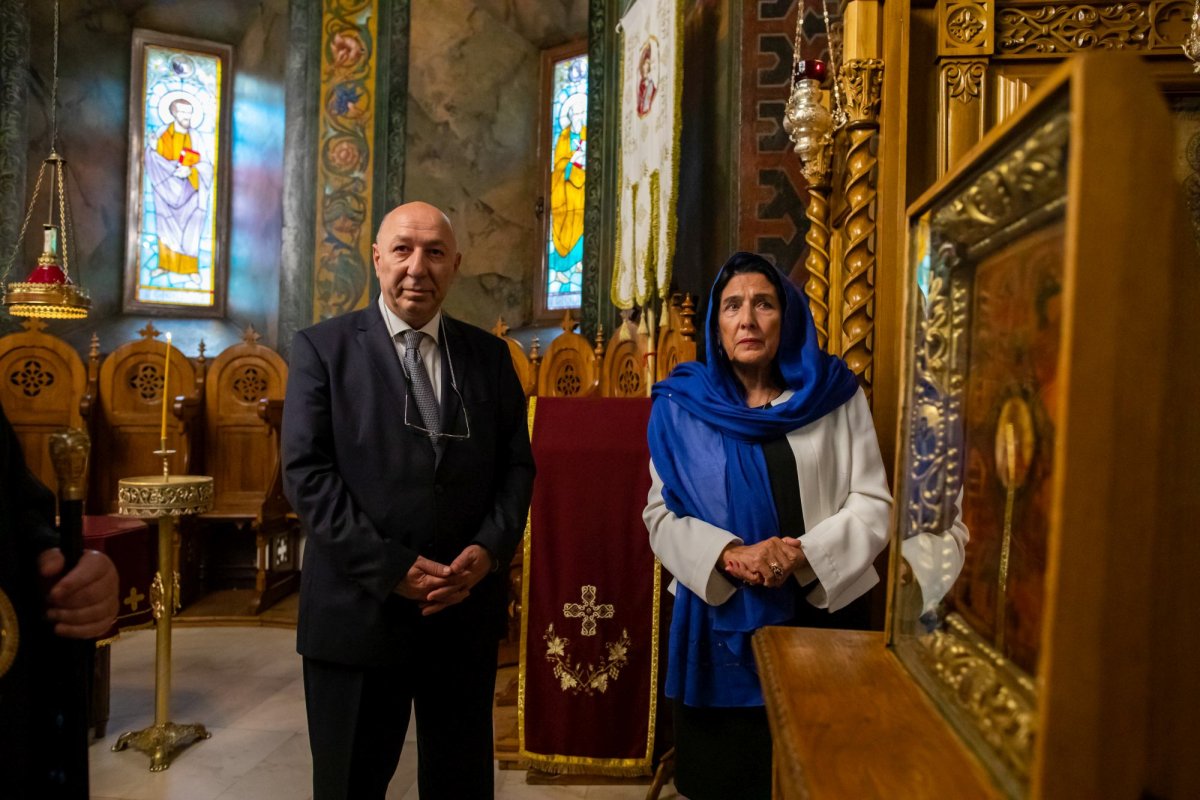 Preşedintele Georgiei a vizitat Mănăstirea Antim din Capitală 229455