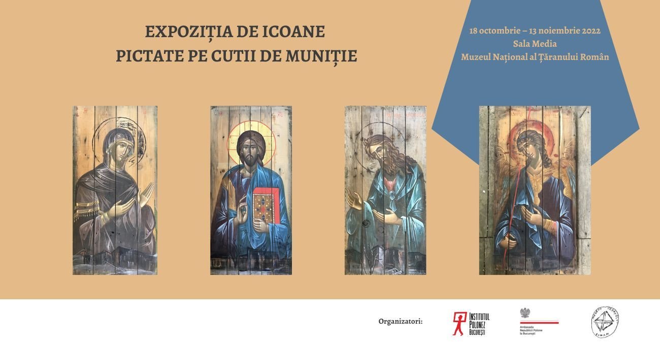 Expoziție de icoane pe cutii de muniție 232529