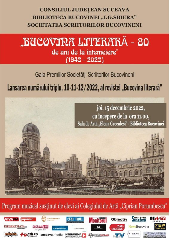 prefaţă orez scară  Opt decenii de la înființarea revistei „Bucovina literară“
