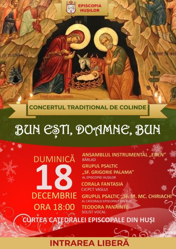 Concert de colinde în curtea catedralei din Huși 237871