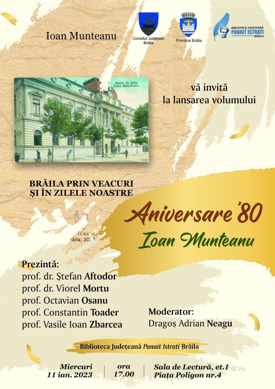 Profesorul Ioan Munteanu omagiat la Brăila 241043