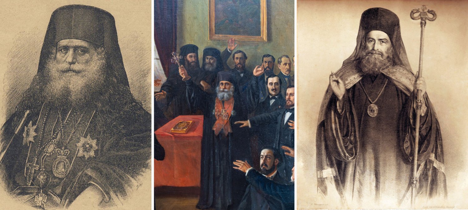 Copia recentă a tabloului „Proclamarea Unirei. 24 ianuarie 1859” de Theodor Aman, așezată în Palatul Patriarhiei  242316