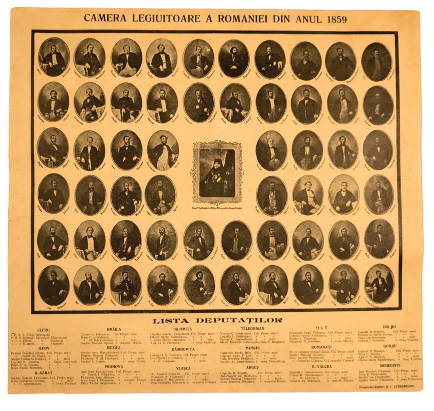 Copia recentă a tabloului „Proclamarea Unirei. 24 ianuarie 1859” de Theodor Aman, așezată în Palatul Patriarhiei  242319