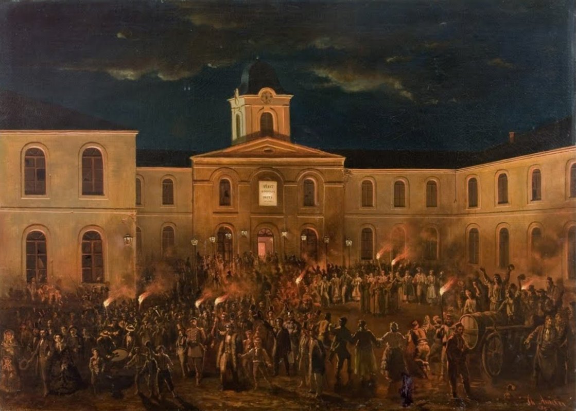 Copia recentă a tabloului „Proclamarea Unirei. 24 ianuarie 1859” de Theodor Aman, așezată în Palatul Patriarhiei  242322