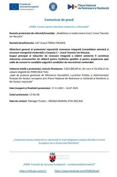 „PNRR: Fonduri pentru România modernă și reformată!” 244294