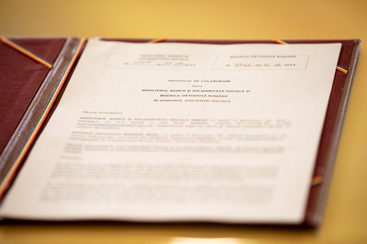 Protocol de cooperare între Patriarhia Română și Ministerul Muncii și Solidarității Sociale 250021
