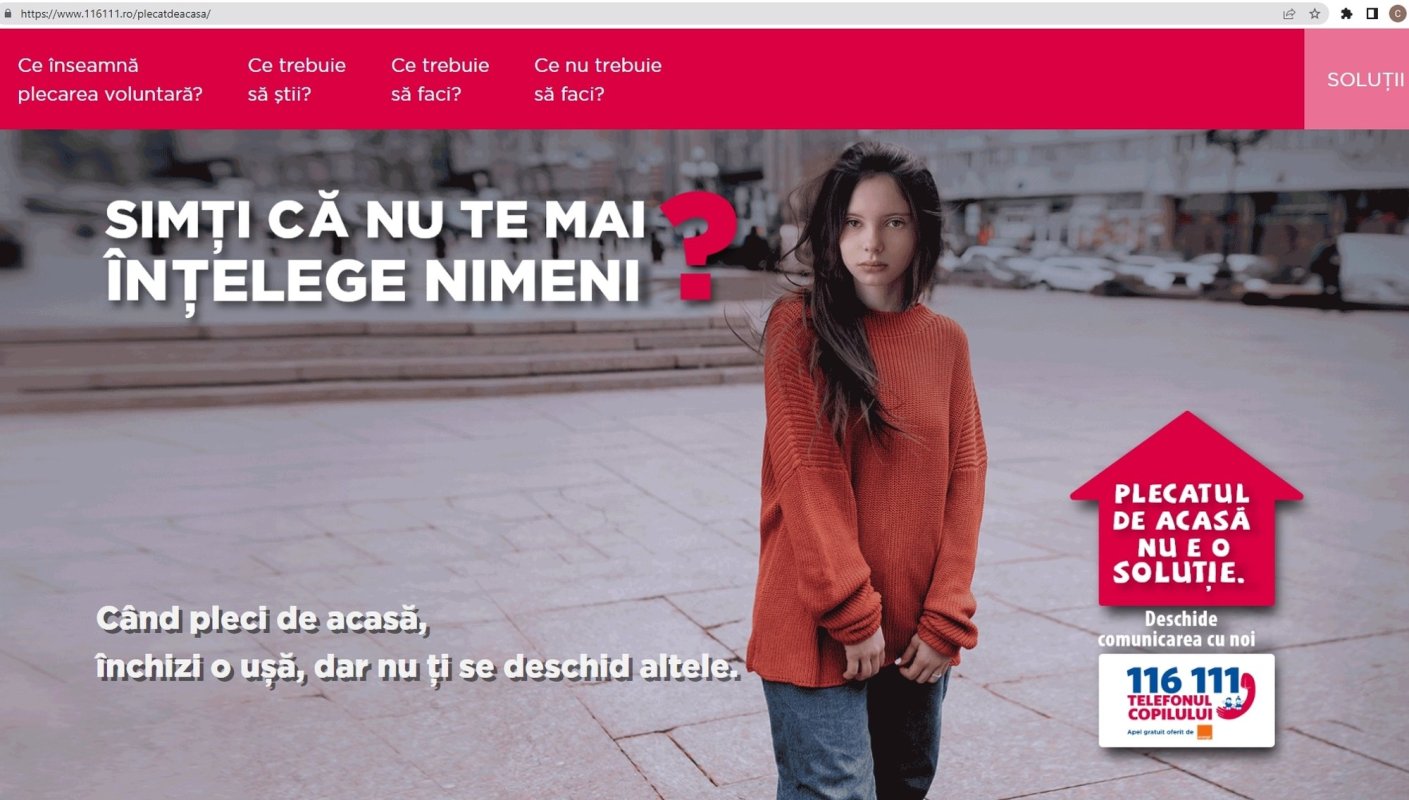 Copiii, în centrul unei campanii privind „fuga de acasă” 255186