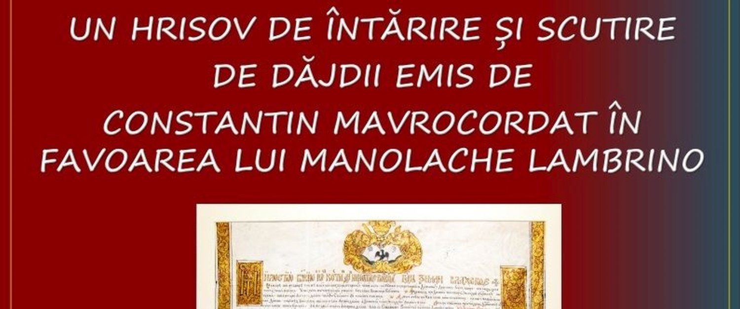 Hrisov emis de Constantin Mavrocordat expus la MNIR 259945
