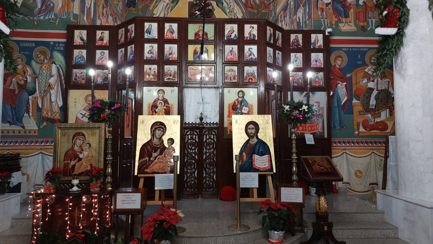 Catapeteasmă provizorie donată de Parohia Iancu Vechi-Mătăsari din Capitală  260111