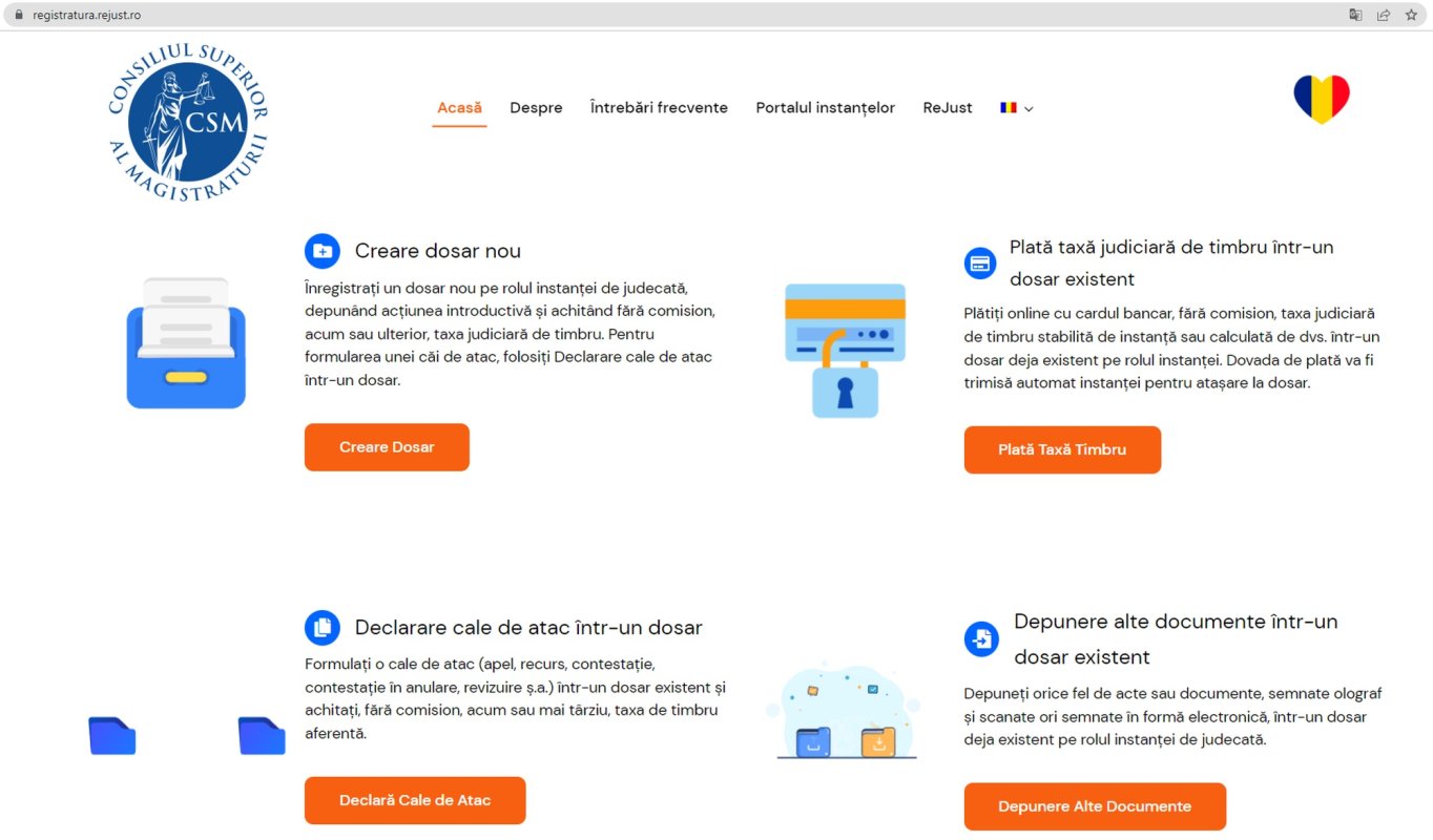 Portal CSM pentru justițiabili 261406