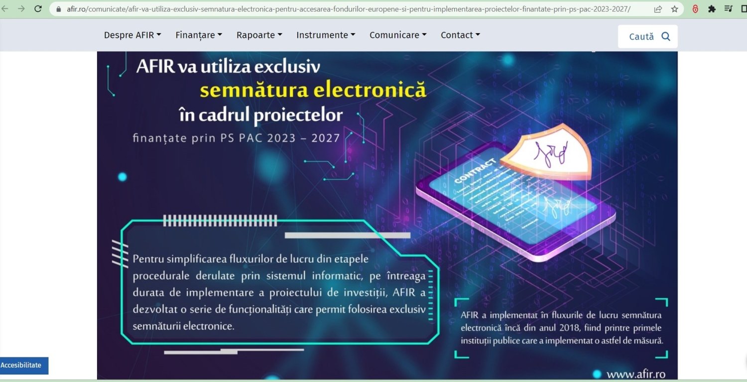 Fonduri europene accesate exclusiv cu semnătură electronică  262929