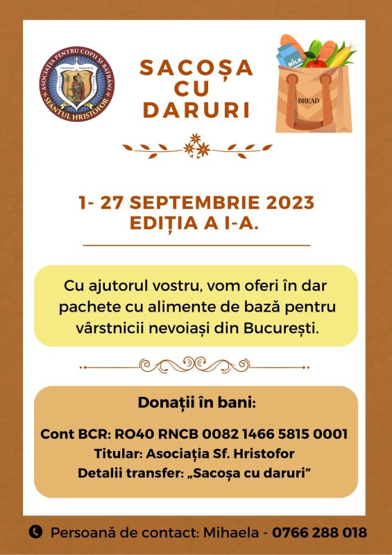 Colectă pentru programul social „Șacoșa  cu daruri” pentru vârstnici din Capitală 267231