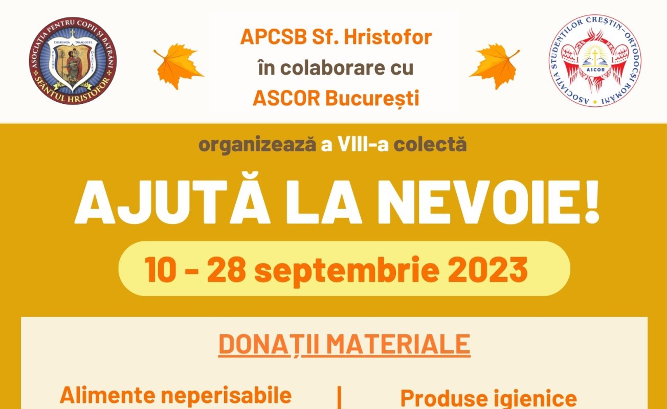 O nouă ediție a colectei umanitare „Ajută la nevoie!” 268606