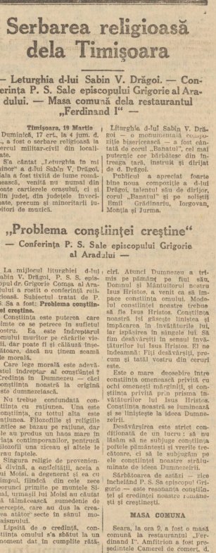 Sabin Drăgoi, autorul „primului oratoriu ortodox - Constantin Brâncoveanu” 269593