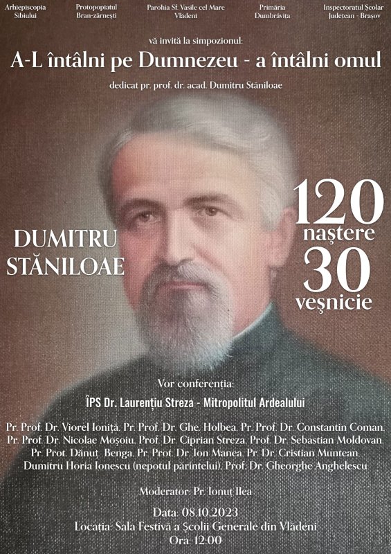 Binecuvântare pentru o frumoasă comemorare. Părintele Dumitru Stăniloae comemorat în satul natal 271102