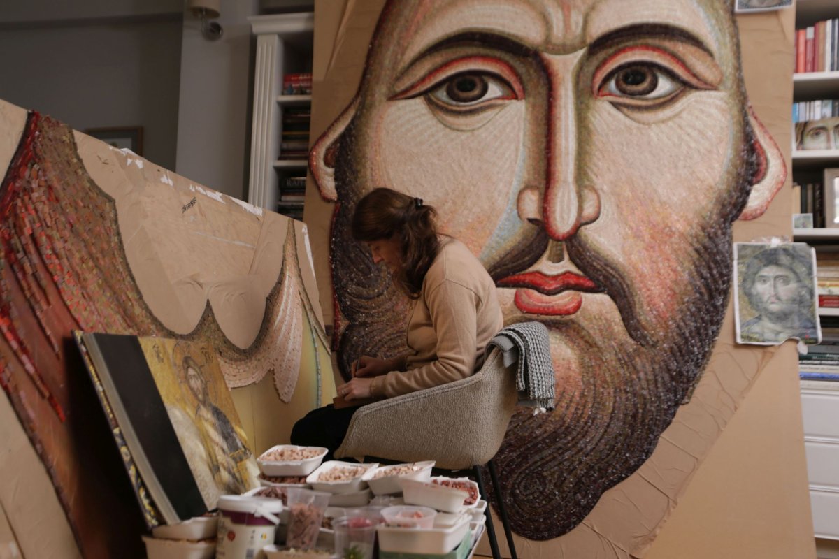 Icoana Pantocrator a Catedralei Naţionale prinde contur în prag de Crăciun 282222