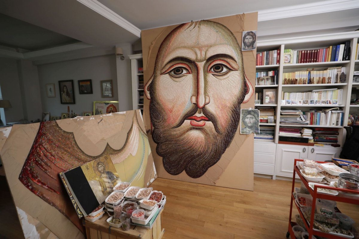 Icoana Pantocrator a Catedralei Naţionale prinde contur în prag de Crăciun 282227