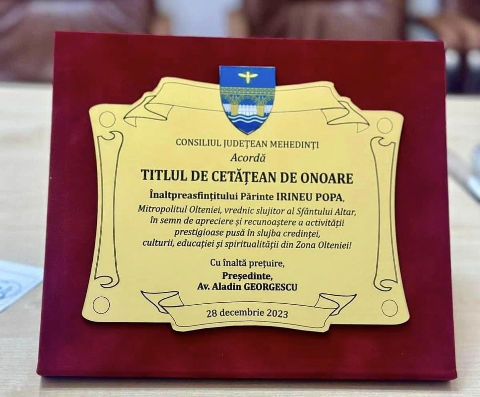 Titlu onorific pentru Mitropolitul Olteniei 282977