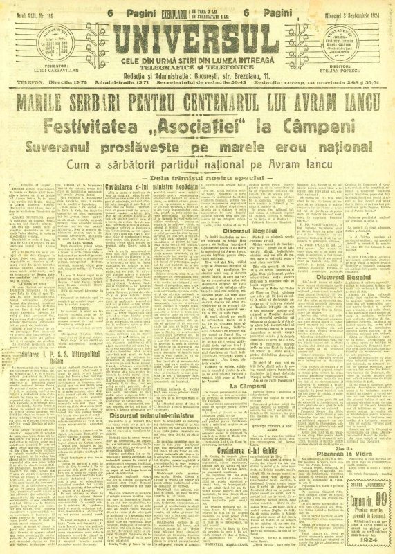 Avram Iancu (1824-1872) - în conștiința generației care a făurit Marea Unire 288300
