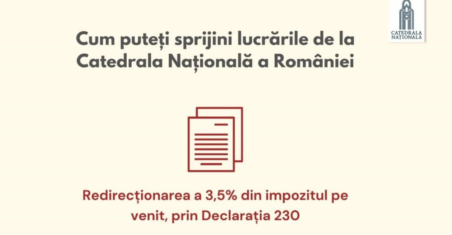 Redirecționează 3,5% din impozitul pe venit pentru a susține Catedrala Națională! 291622