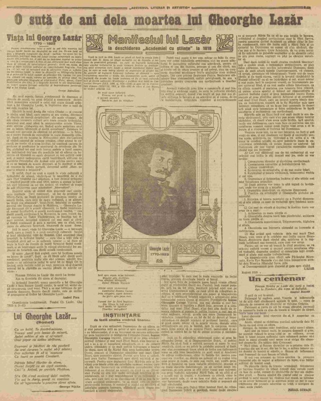 Gheorghe Lazăr, „cel dintâi învățător de ideal național” 298468