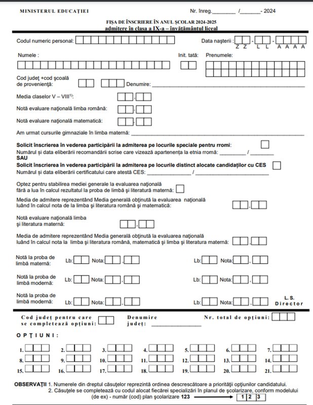 Detalii privind admiterea în învățământul liceal 302685