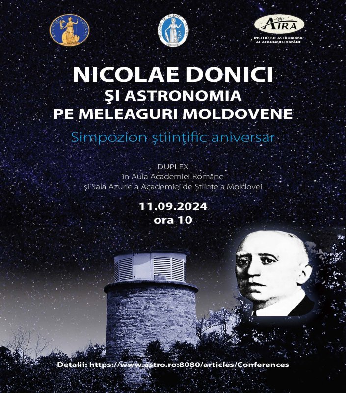 Simpozion dedicat astronomului Nicolae Donici, sub egida Academiei Române 308109