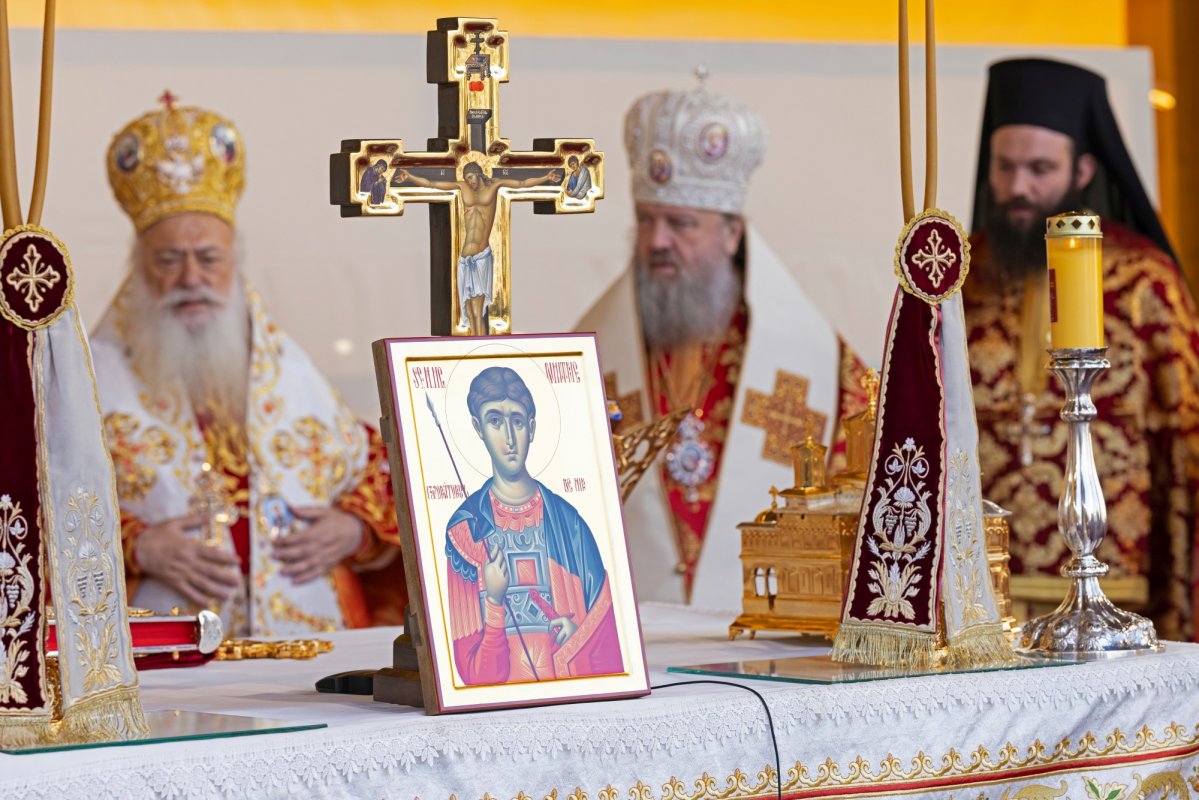 Mucenicul Dimitrie cinstit la București de Arhiepiscopul Ciprului 313300