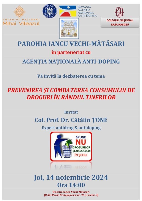 Dezbatere antidrog la Parohia Iancu Vechi-Mătăsari 315628