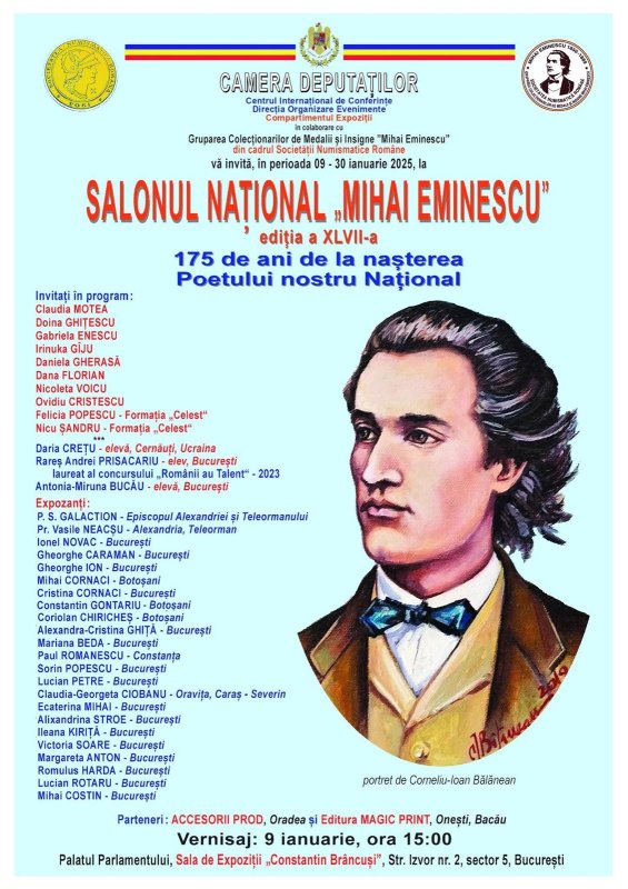 Recitaluri, numismatică și un „acatist simbolic” pentru Mihai Eminescu 320777